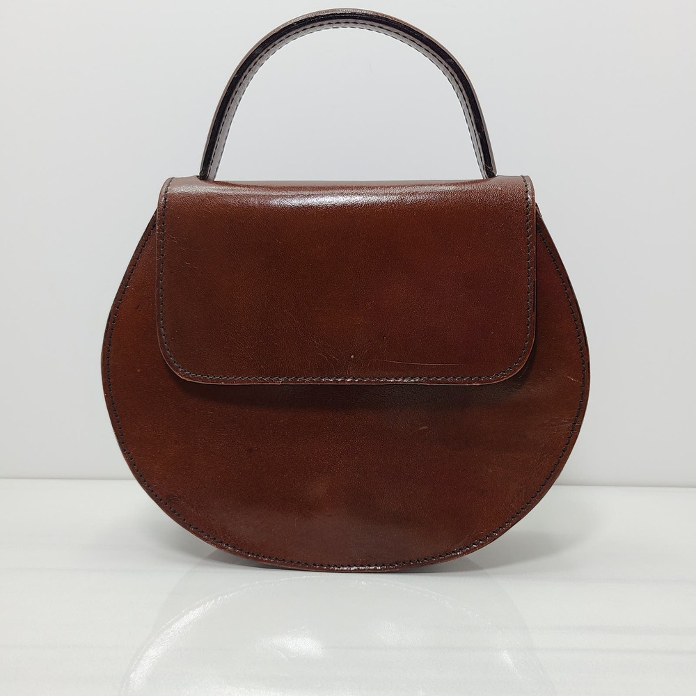 Brown Leather Top-Handle Bag